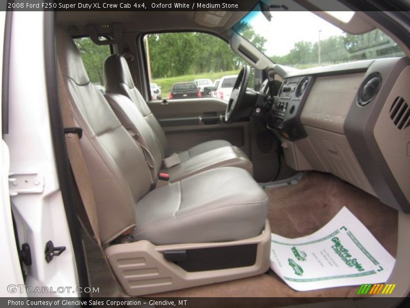 Oxford White / Medium Stone 2008 Ford F250 Super Duty XL Crew Cab 4x4
