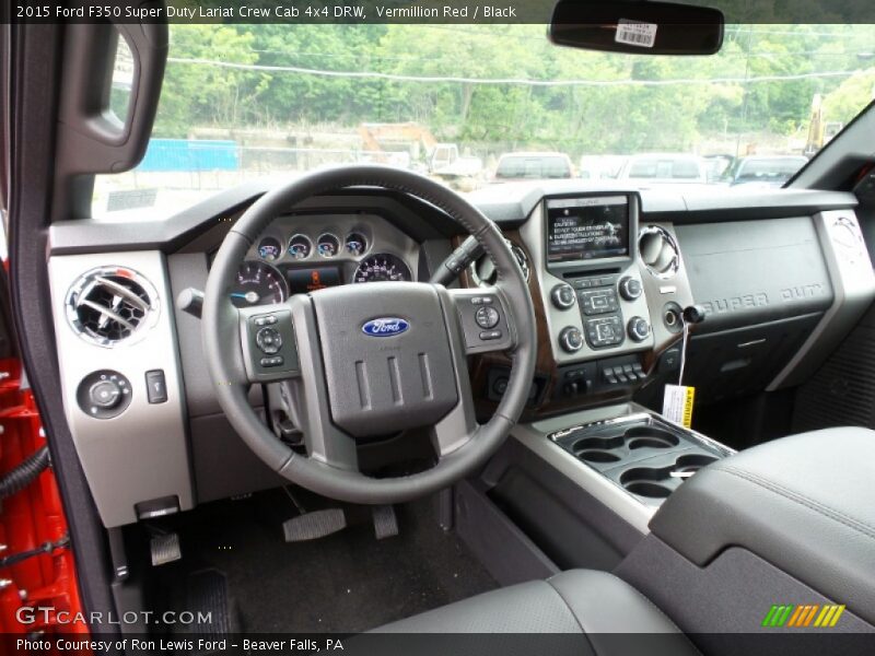 Vermillion Red / Black 2015 Ford F350 Super Duty Lariat Crew Cab 4x4 DRW