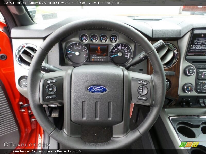 Vermillion Red / Black 2015 Ford F350 Super Duty Lariat Crew Cab 4x4 DRW