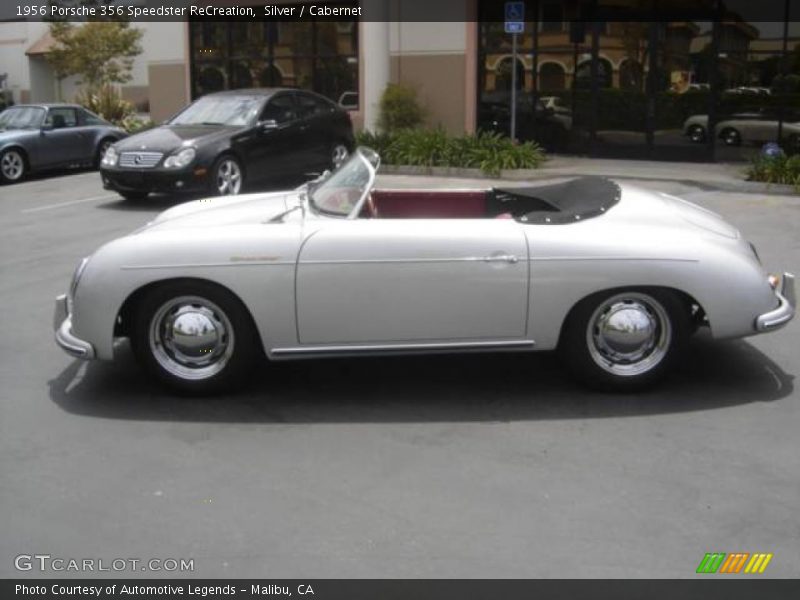Silver / Cabernet 1956 Porsche 356 Speedster ReCreation