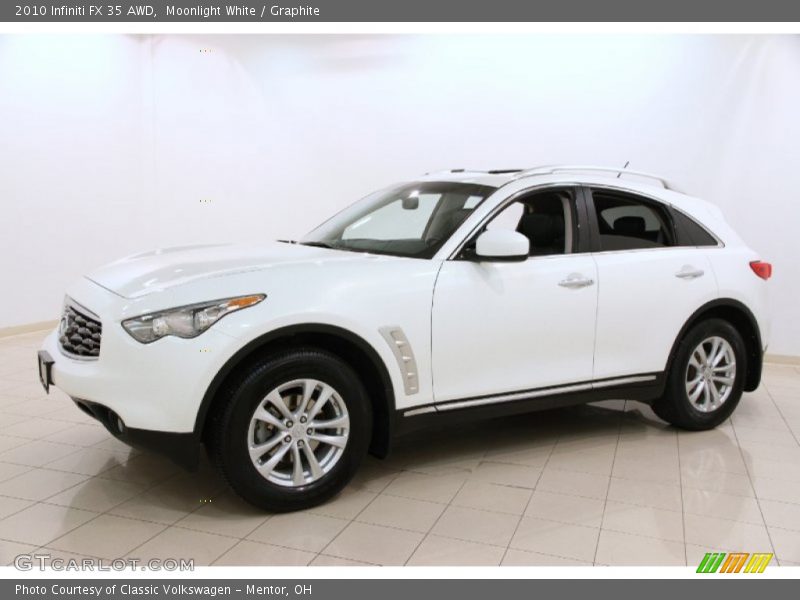 Moonlight White / Graphite 2010 Infiniti FX 35 AWD