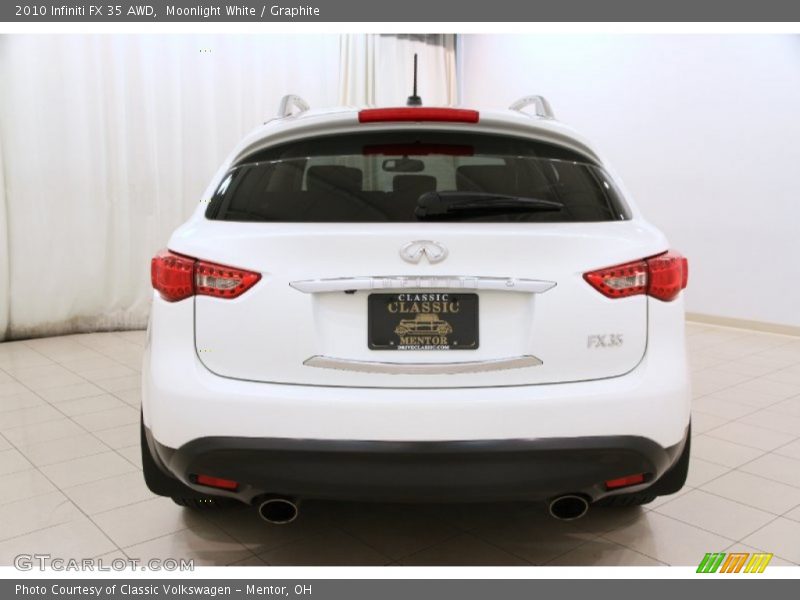 Moonlight White / Graphite 2010 Infiniti FX 35 AWD