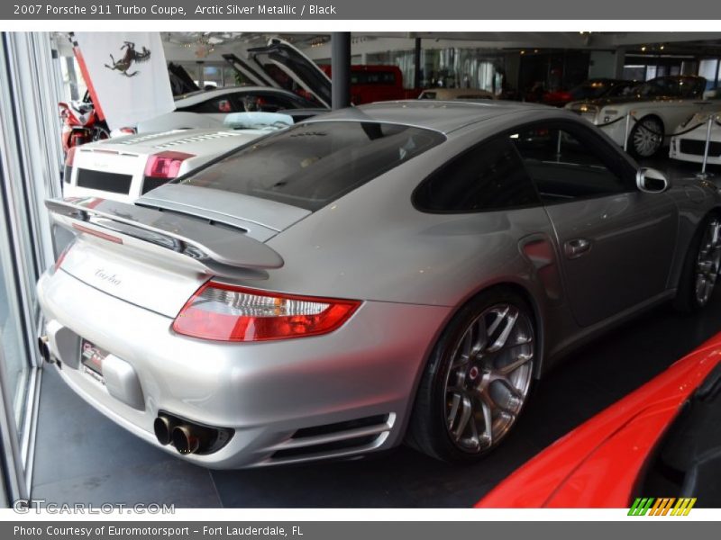 Arctic Silver Metallic / Black 2007 Porsche 911 Turbo Coupe