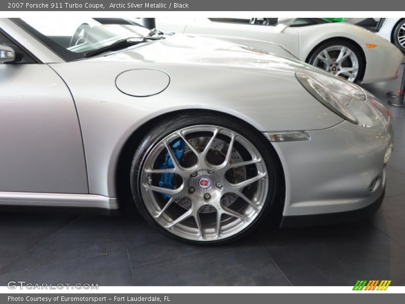 Arctic Silver Metallic / Black 2007 Porsche 911 Turbo Coupe
