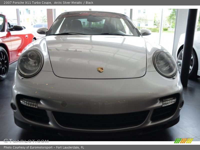 Arctic Silver Metallic / Black 2007 Porsche 911 Turbo Coupe