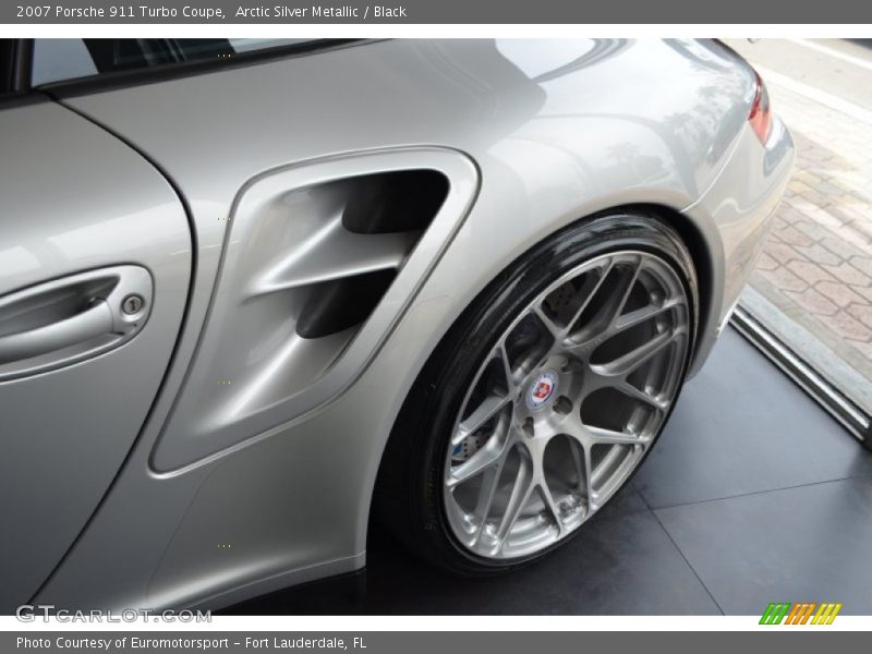 Arctic Silver Metallic / Black 2007 Porsche 911 Turbo Coupe