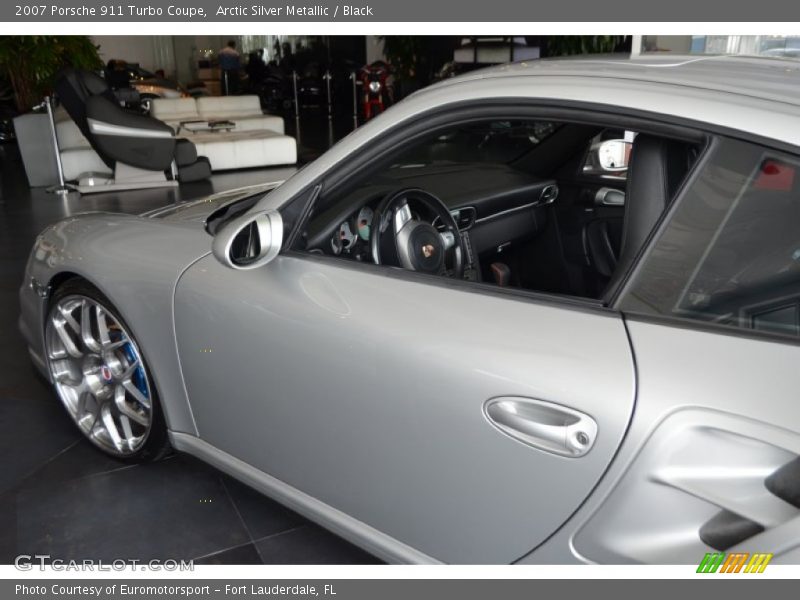 Arctic Silver Metallic / Black 2007 Porsche 911 Turbo Coupe