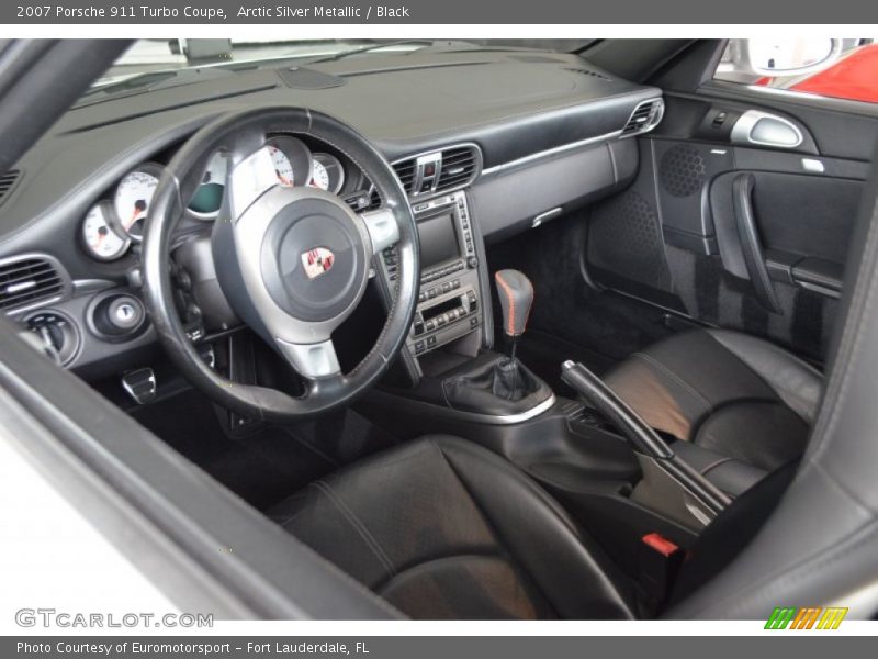 Arctic Silver Metallic / Black 2007 Porsche 911 Turbo Coupe