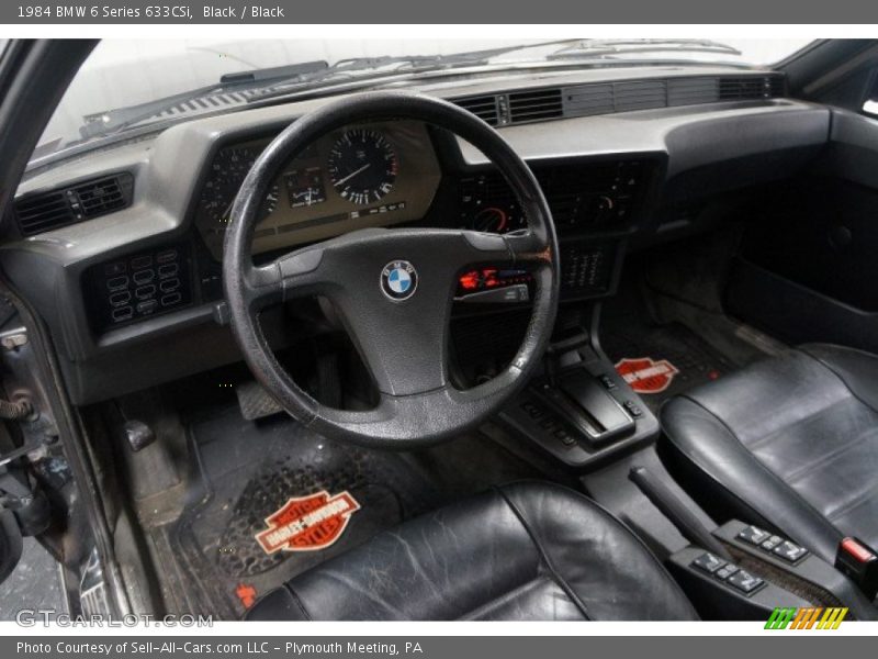 Black / Black 1984 BMW 6 Series 633CSi