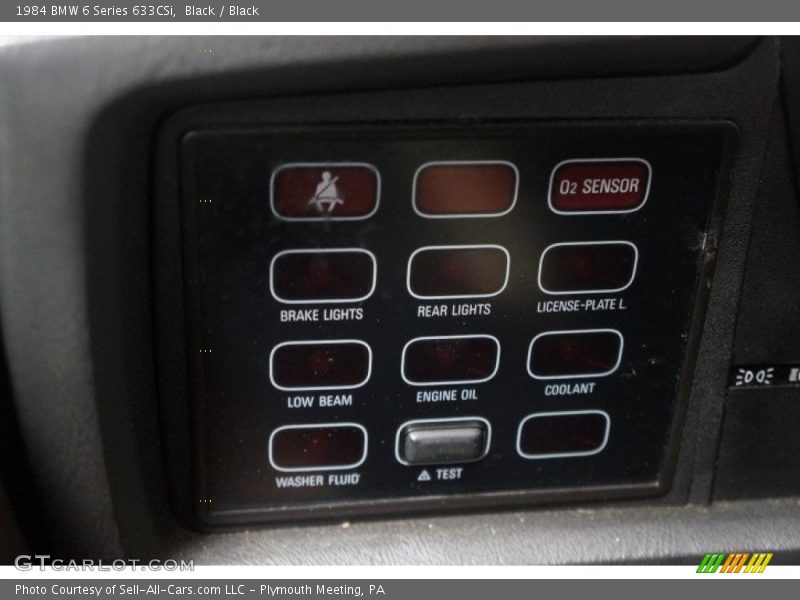 Black / Black 1984 BMW 6 Series 633CSi