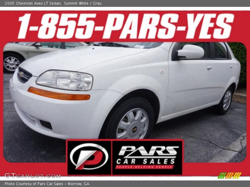 Summit White / Gray 2005 Chevrolet Aveo LT Sedan
