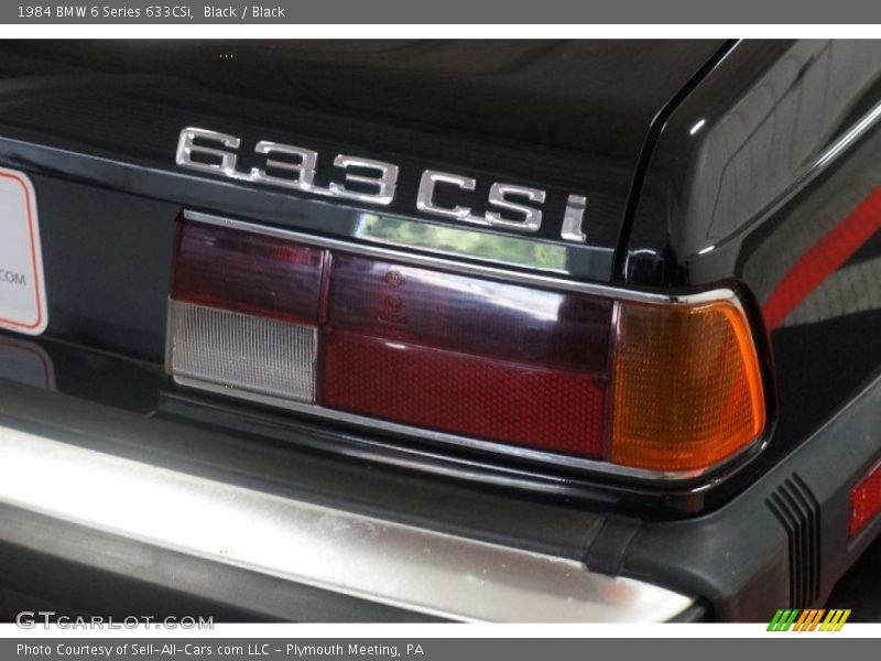 Black / Black 1984 BMW 6 Series 633CSi