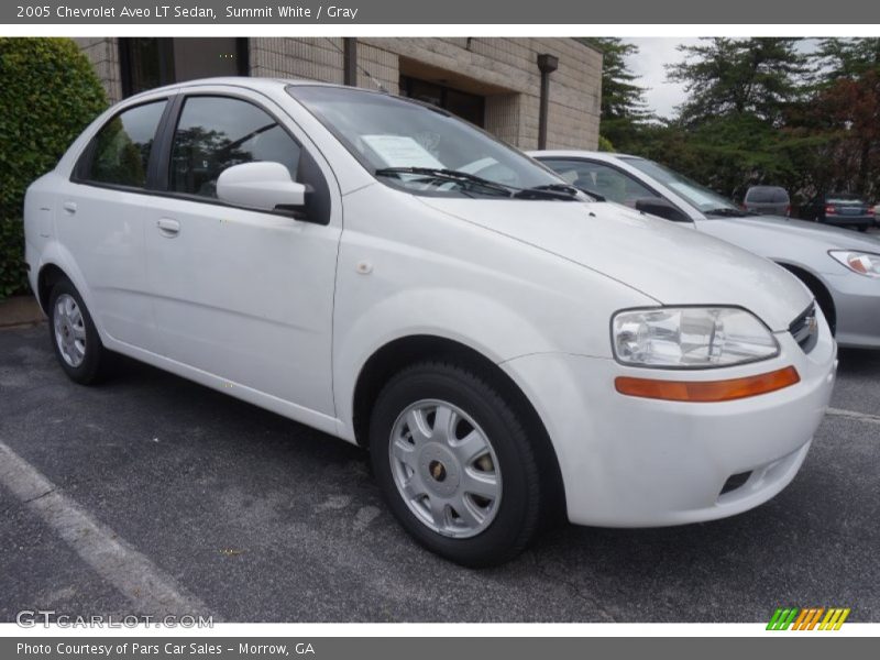 Summit White / Gray 2005 Chevrolet Aveo LT Sedan