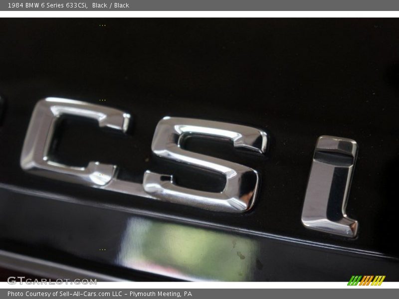 Black / Black 1984 BMW 6 Series 633CSi