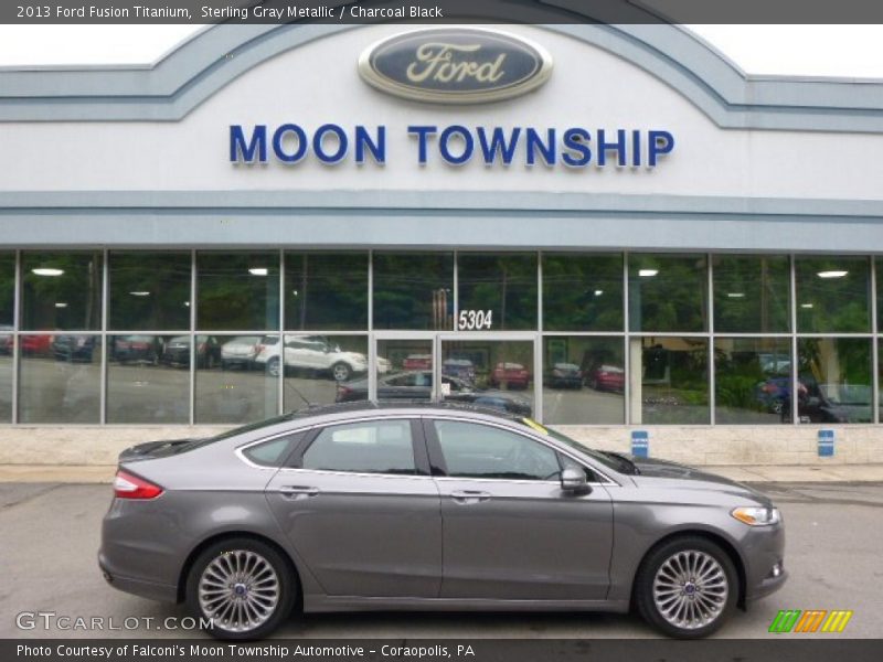 Sterling Gray Metallic / Charcoal Black 2013 Ford Fusion Titanium