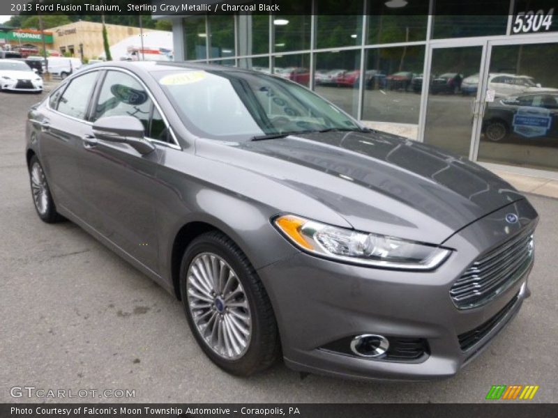 Sterling Gray Metallic / Charcoal Black 2013 Ford Fusion Titanium
