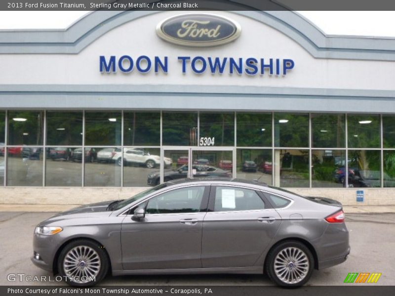Sterling Gray Metallic / Charcoal Black 2013 Ford Fusion Titanium