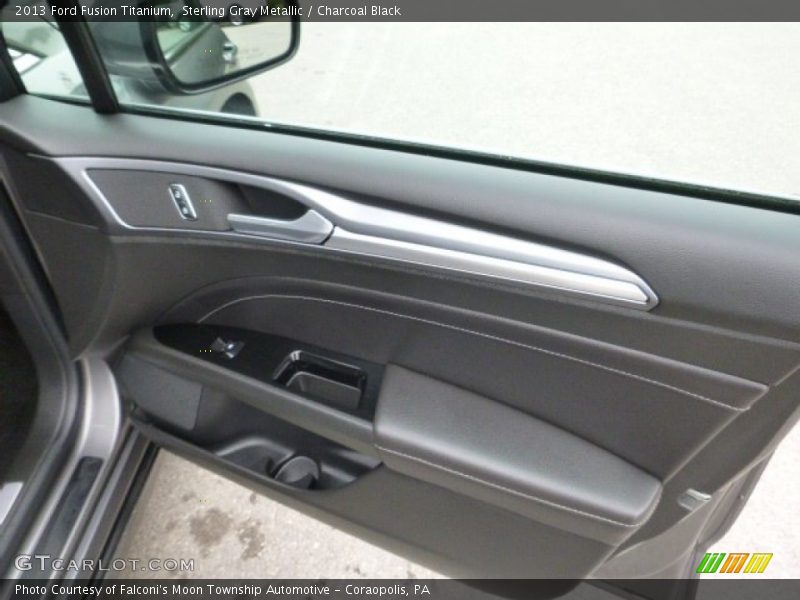 Sterling Gray Metallic / Charcoal Black 2013 Ford Fusion Titanium
