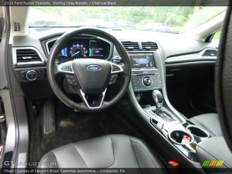 Sterling Gray Metallic / Charcoal Black 2013 Ford Fusion Titanium