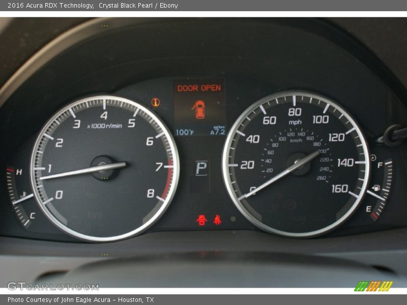 Crystal Black Pearl / Ebony 2016 Acura RDX Technology