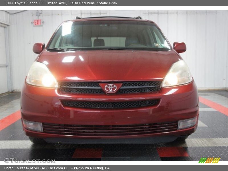 Salsa Red Pearl / Stone Gray 2004 Toyota Sienna XLE Limited AWD