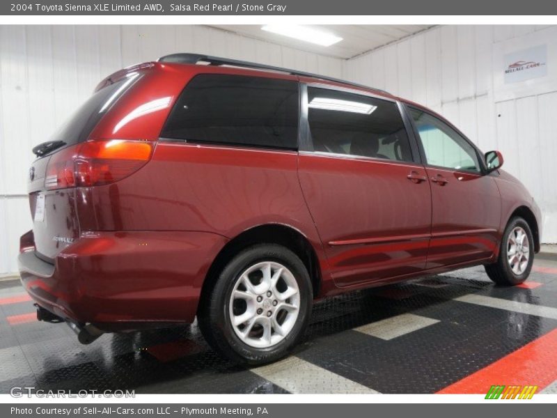 Salsa Red Pearl / Stone Gray 2004 Toyota Sienna XLE Limited AWD