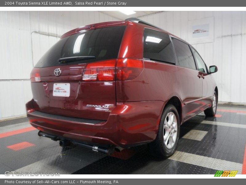Salsa Red Pearl / Stone Gray 2004 Toyota Sienna XLE Limited AWD