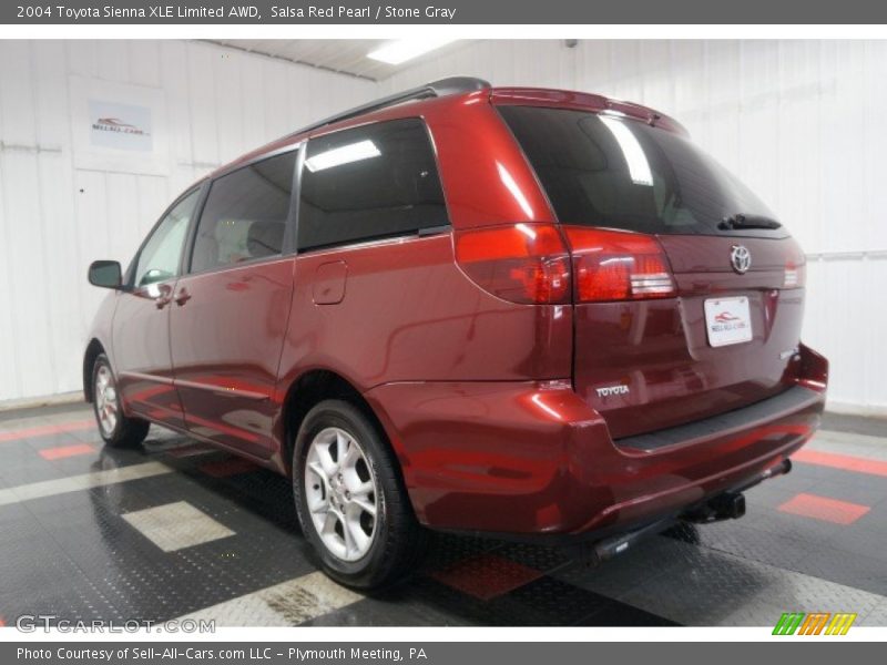 Salsa Red Pearl / Stone Gray 2004 Toyota Sienna XLE Limited AWD