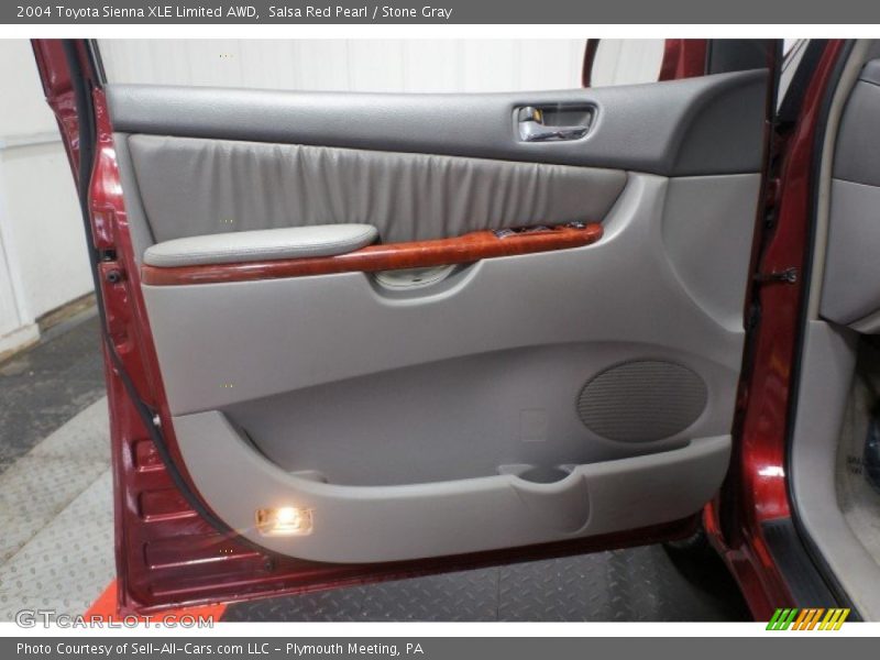 Salsa Red Pearl / Stone Gray 2004 Toyota Sienna XLE Limited AWD
