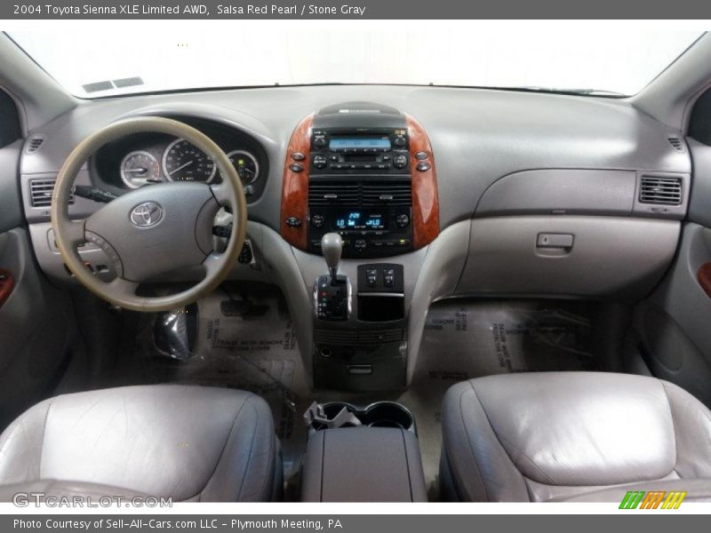 Salsa Red Pearl / Stone Gray 2004 Toyota Sienna XLE Limited AWD