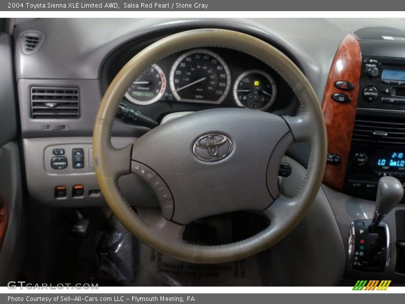 Salsa Red Pearl / Stone Gray 2004 Toyota Sienna XLE Limited AWD