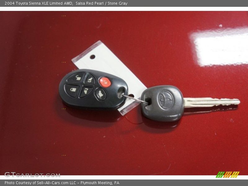 Salsa Red Pearl / Stone Gray 2004 Toyota Sienna XLE Limited AWD