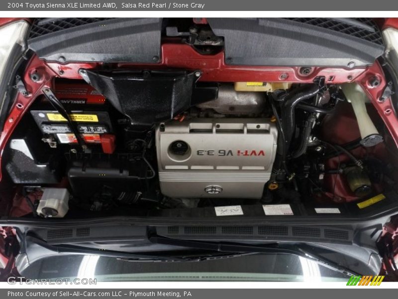 Salsa Red Pearl / Stone Gray 2004 Toyota Sienna XLE Limited AWD