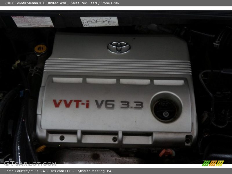 Salsa Red Pearl / Stone Gray 2004 Toyota Sienna XLE Limited AWD