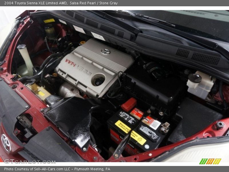 Salsa Red Pearl / Stone Gray 2004 Toyota Sienna XLE Limited AWD