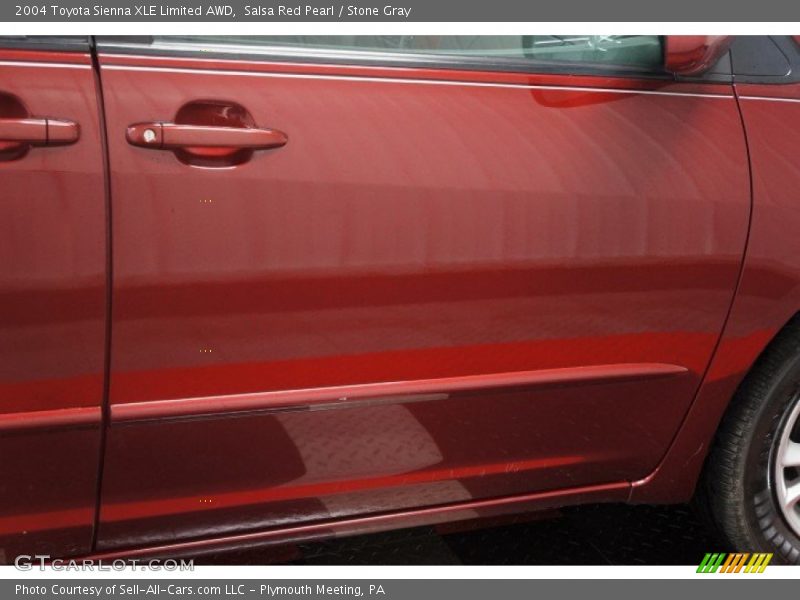 Salsa Red Pearl / Stone Gray 2004 Toyota Sienna XLE Limited AWD