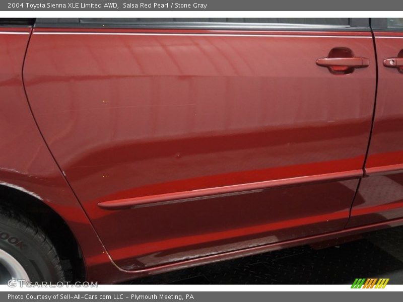 Salsa Red Pearl / Stone Gray 2004 Toyota Sienna XLE Limited AWD
