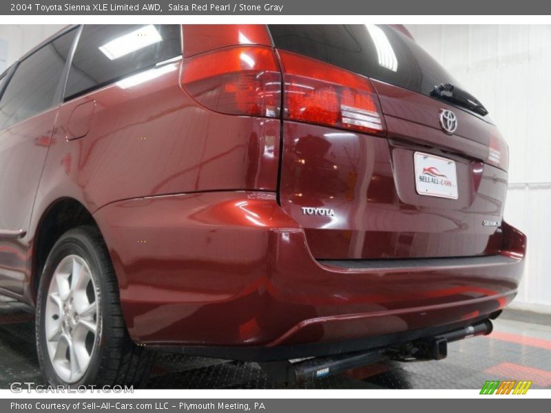 Salsa Red Pearl / Stone Gray 2004 Toyota Sienna XLE Limited AWD