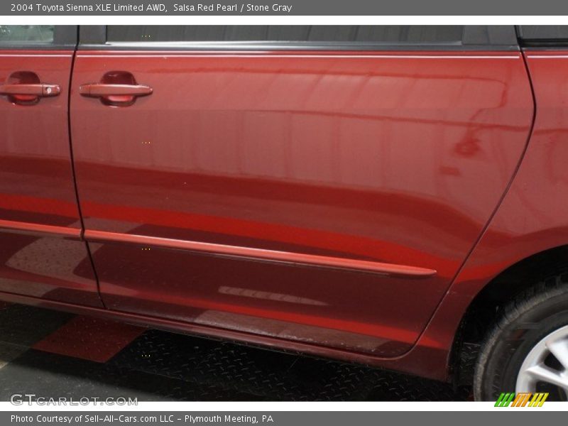 Salsa Red Pearl / Stone Gray 2004 Toyota Sienna XLE Limited AWD