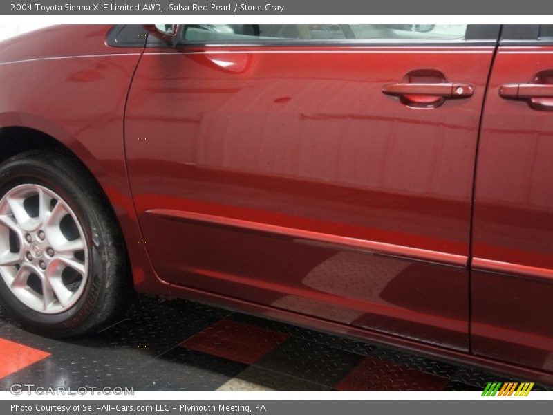 Salsa Red Pearl / Stone Gray 2004 Toyota Sienna XLE Limited AWD