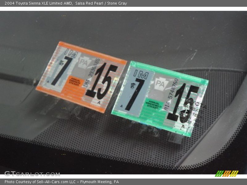 Salsa Red Pearl / Stone Gray 2004 Toyota Sienna XLE Limited AWD