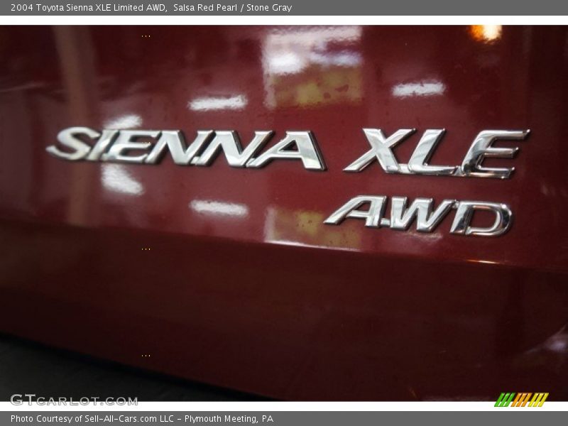 Salsa Red Pearl / Stone Gray 2004 Toyota Sienna XLE Limited AWD