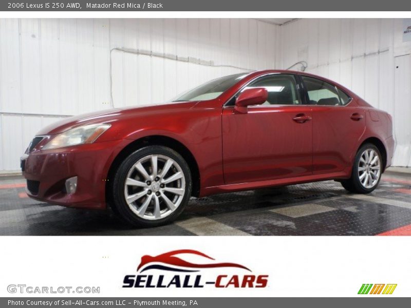 Matador Red Mica / Black 2006 Lexus IS 250 AWD