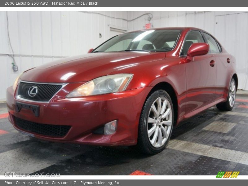 Matador Red Mica / Black 2006 Lexus IS 250 AWD