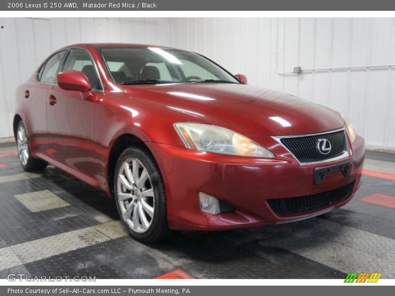 Matador Red Mica / Black 2006 Lexus IS 250 AWD