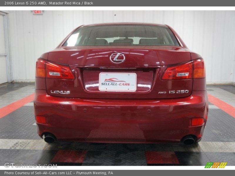 Matador Red Mica / Black 2006 Lexus IS 250 AWD