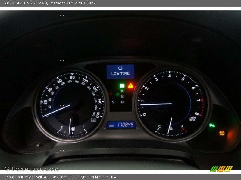 Matador Red Mica / Black 2006 Lexus IS 250 AWD