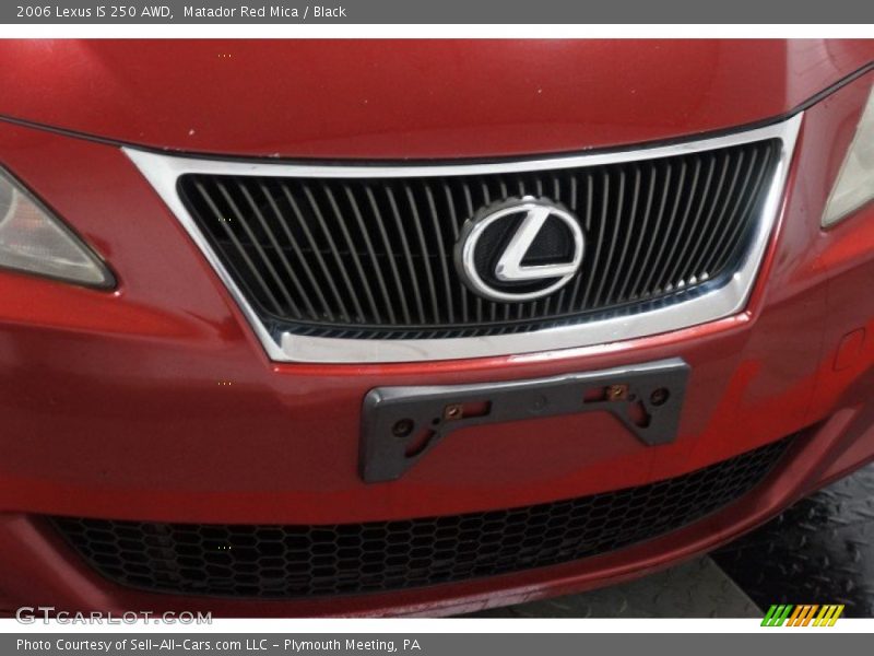 Matador Red Mica / Black 2006 Lexus IS 250 AWD