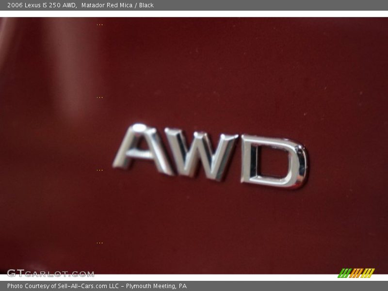 Matador Red Mica / Black 2006 Lexus IS 250 AWD