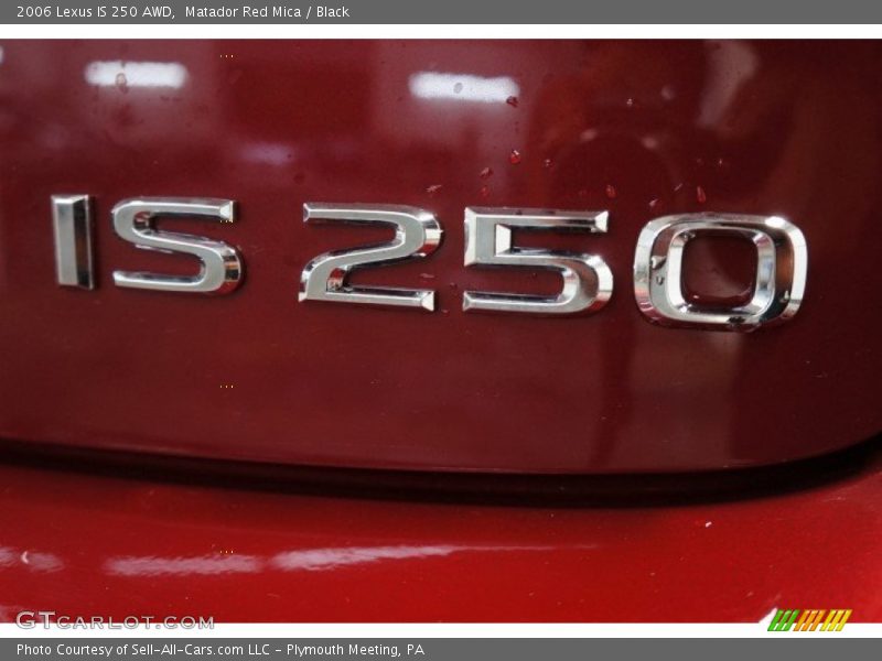 Matador Red Mica / Black 2006 Lexus IS 250 AWD